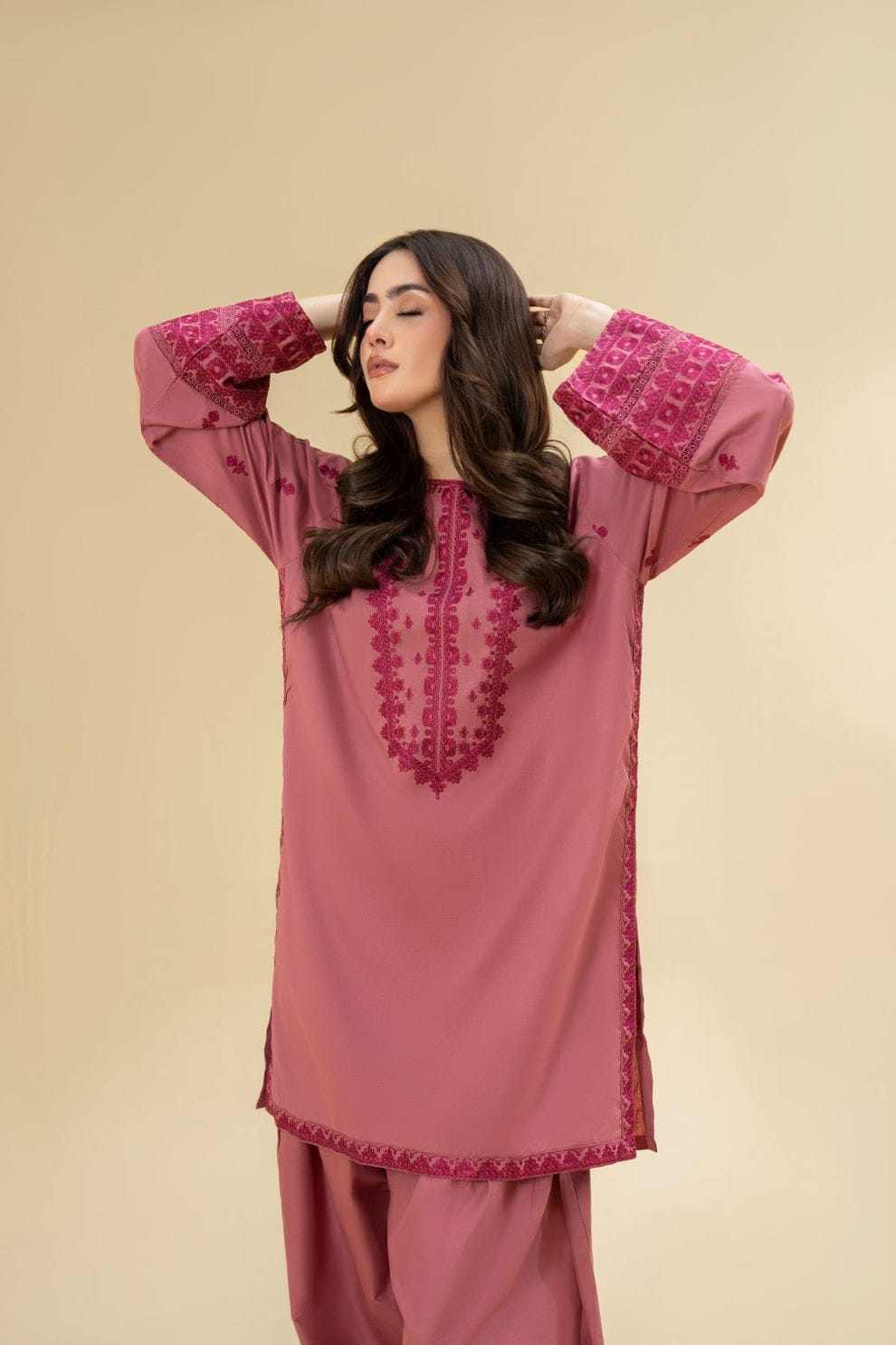 RUBY PINK 2PC ( FARSHI SHALWAR )