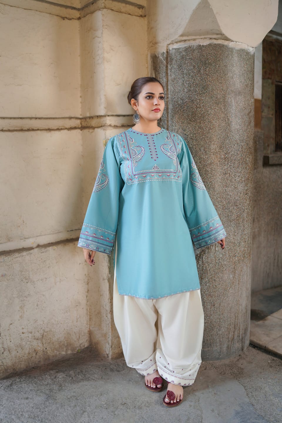 AROHA LAWN EMB CO-ORD SET