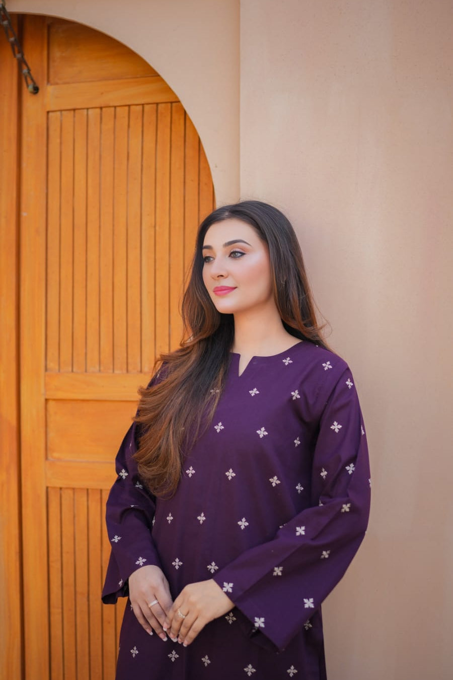 ZAFA LAWN EMB CO-ORD SET