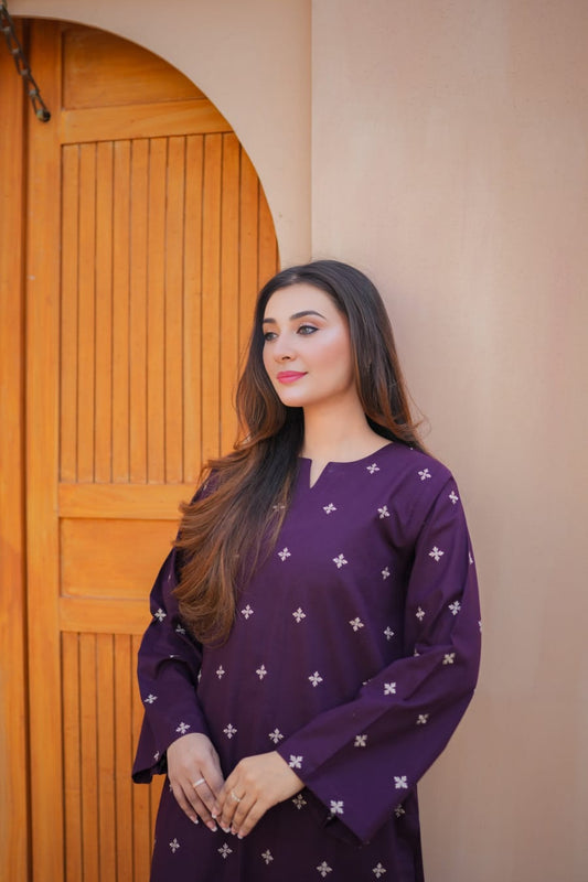 ZAFA LAWN EMB CO-ORD SET