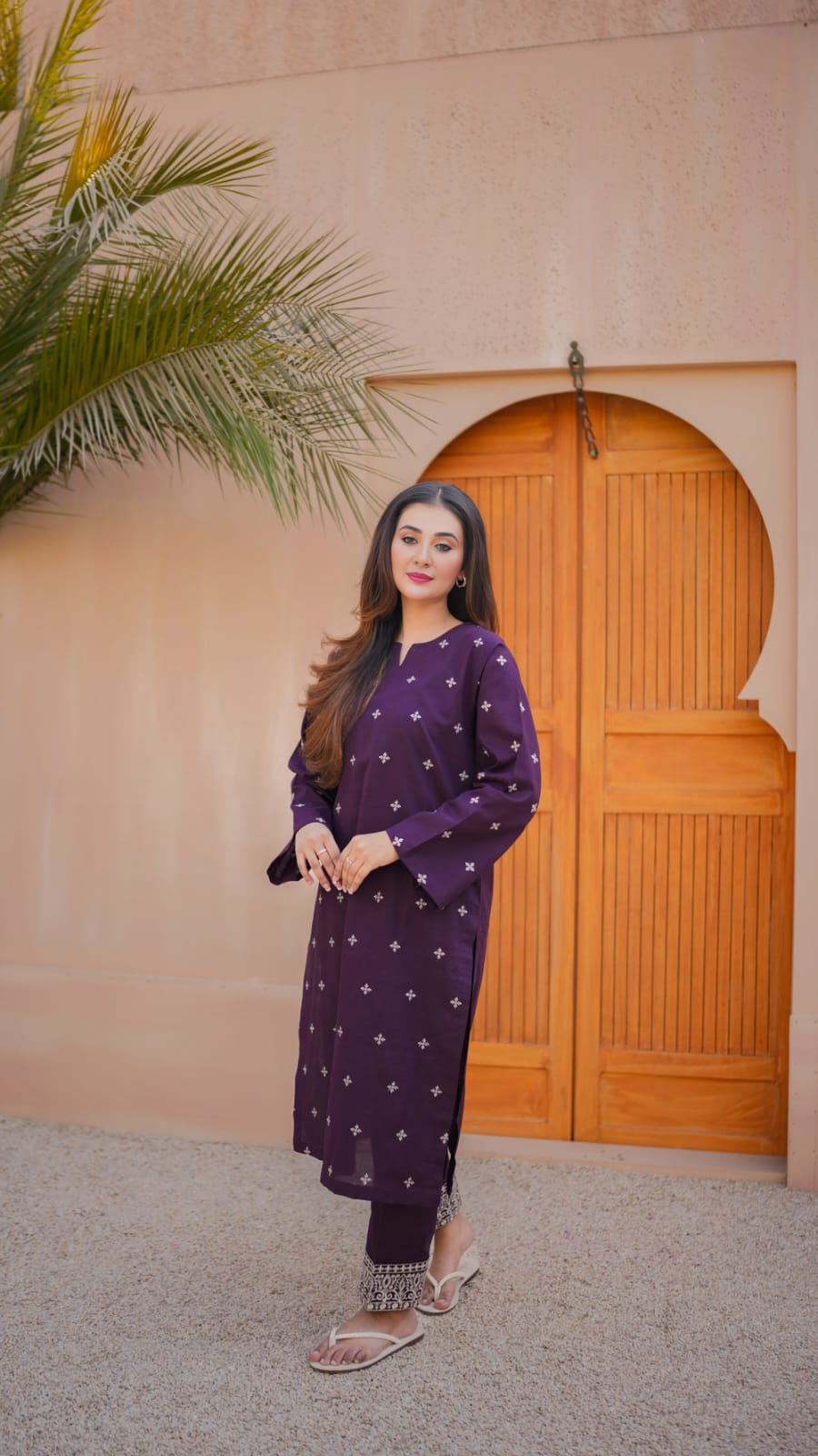 ZAFA LAWN EMB CO-ORD SET